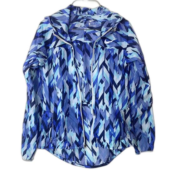 Nike Impossibly Light Geometric Monotone Printed Running Hooded Jacket Size XS - Picture 3 of 11